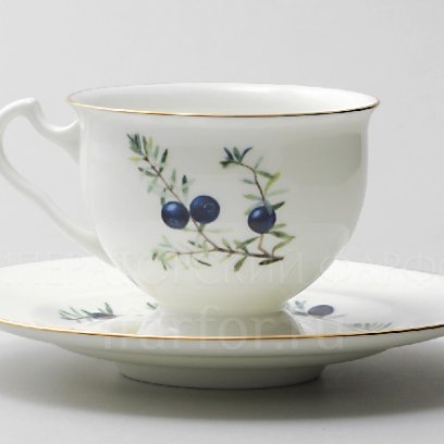 Чашка с блюдцем чайная «Цветы и ягоды. Шикша» 1/2