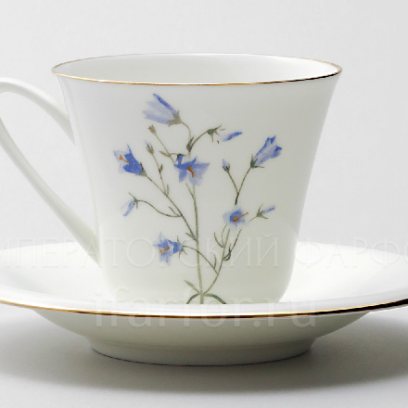 Чашка с блюдцем чайная «Цветы и ягоды. Колокольчик» 1/2