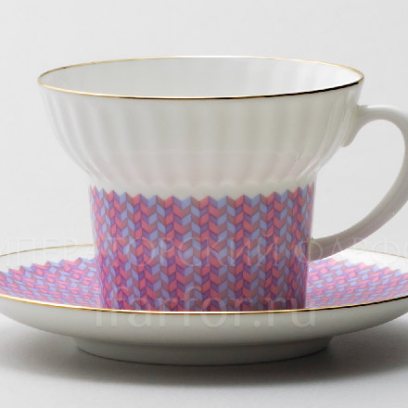 Чашка с блюдцем чайная «Геометрия 2» 1/2