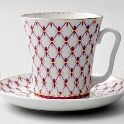 Бокал с блюдцем «Сетка-Блюз» 1/2