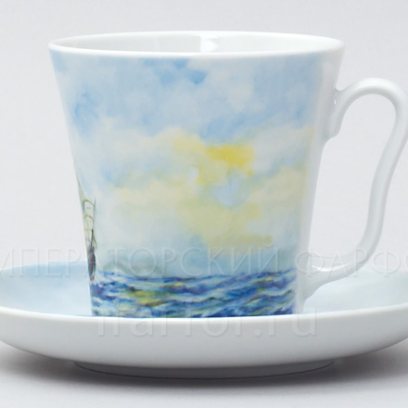 Бокал с блюдцем Фрегат 1/2 Ленинградский