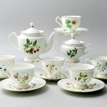 Сервиз чайный «Цветы и ягоды» 6/14