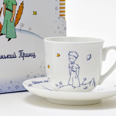 Чашка с блюдцем в подарочной коробке «Маленький Принц и Роза» 1/2