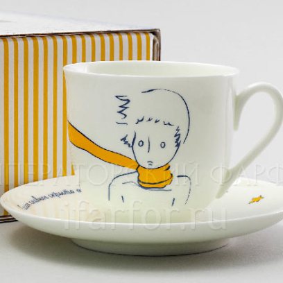 Чашка с блюдцем в подарочной коробке «Портрет Маленького Принца» 1/2