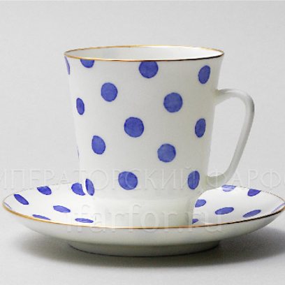 Чашка с блюдцем «Настроение. Polka dot» 1/2