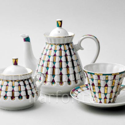 Сервиз чайный «Геометрия цвета» 6/14