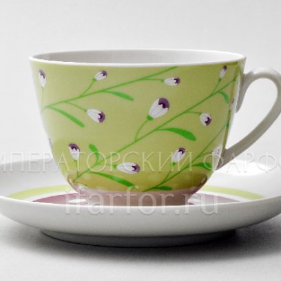 Чашка с блюдцем чайная Весенний бриз 1/2 Весенняя