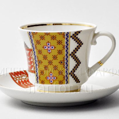Чашка с блюдцем чайная «Русский стиль. Рушник» 1/2