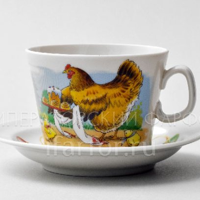 Чашка с блюдцем чайная «Детская пасха» 1/2