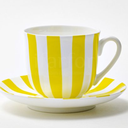 Чашка с блюдцем «Да и нет (желтый)» 1/2