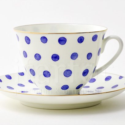 Чашка с блюдцем чайная «Настроение. Polka dot» 1/2