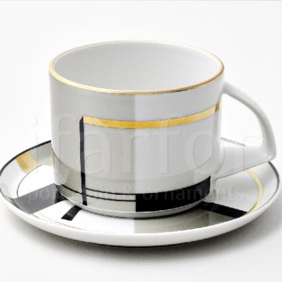 Чашка с блюдцем чайная «Проект 1» 1/2