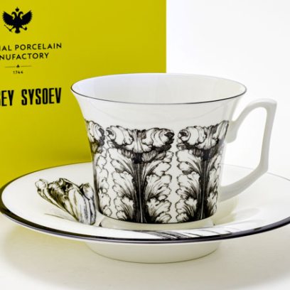 Чашка с блюдцем чайная в подарочной коробке «Волшебный сад IV» 1/2