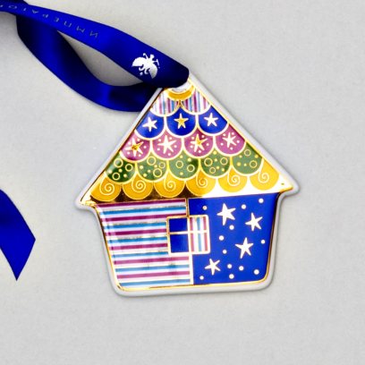 Елочная игрушка в подарочной коробке Домик Колядки