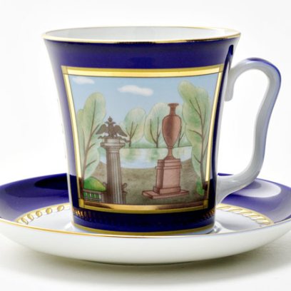 Бокал с блюдцем «Порфировая ваза»