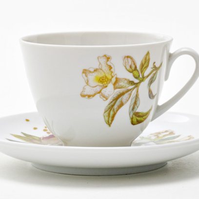 Чашка с блюдцем чайная «Гранаты» 1/2