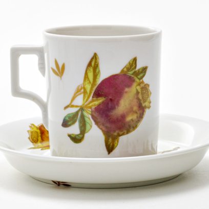 Чашка с блюдцем чайная «Гранаты» 1/2