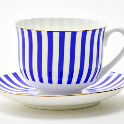 Чашка с блюдцем чайная «Да и нет. Лазурный» 1/2