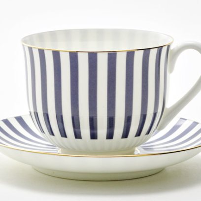 Чашка с блюдцем чайная «Да и нет. Серый» 1/2