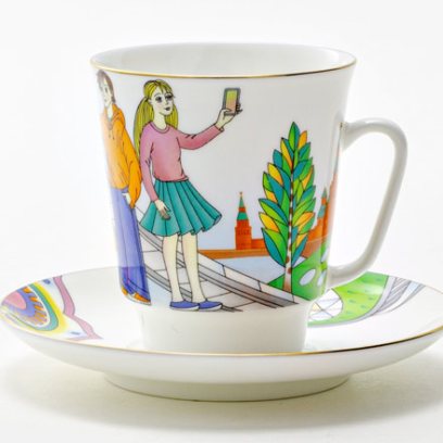 Чашка с блюдцем «Парк Зарядье»