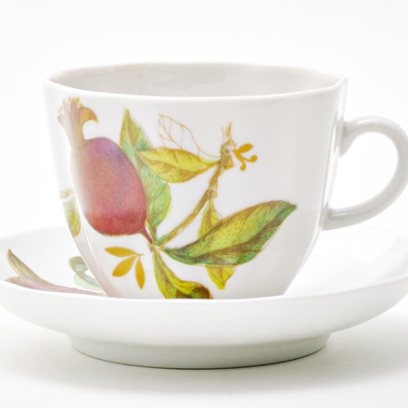 Чашка с блюдцем кофейная «Гранаты» 1/2