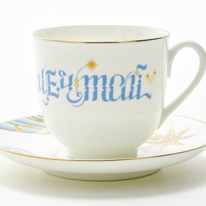 Чашка с блюдцем кофейная «Мечтай» 1/2