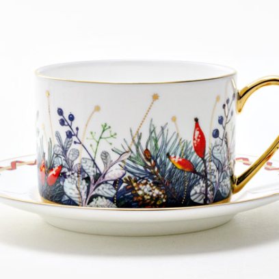 Чашка с блюдцем чайная «Календа 2» 1/2