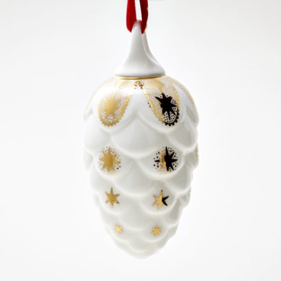 Елочная игрушка в подарочной коробке Шишка Рождество