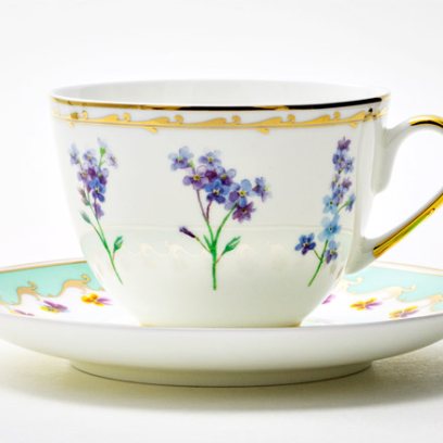 Чашка с блюдцем чайная «Улыбка Флоры 3» 1/2