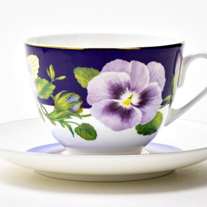 Чашка с блюдцем чайная «Виола 1» 1/2