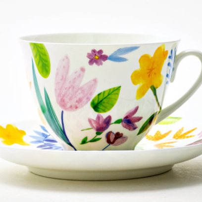 Чашка с блюдцем чайная «Primavera» 1/2