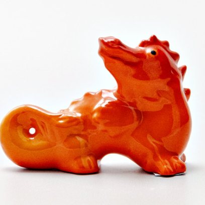 Скульптура «Дракон 2 оранжевый»