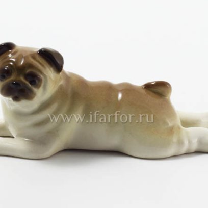 Скульптура Мопс лежащий Мопс