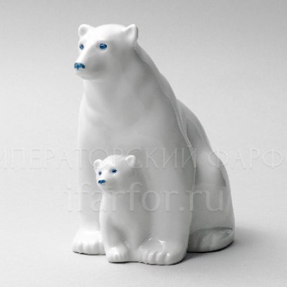 Скульптура Медведи Белый
