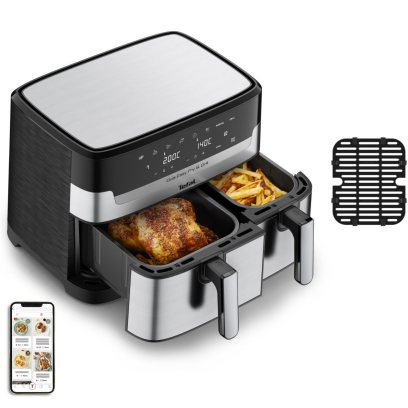 Аэрогриль электрический Tefal 8,3л, 8 автопрограмм, 2 чаши, EasyFry&Grill, EY905D10