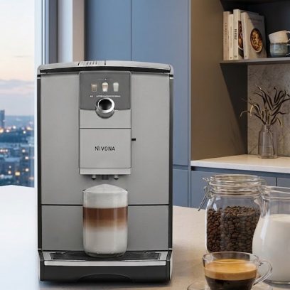Автоматическая кофемашина зерновая с капучинатором Nivona CafeRomatica NICR 795, цветной дисплей, капучино одной кнопкой, индивидуальные рецепты, управление со смартфона