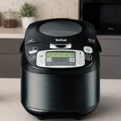 Мультиварка Tefal RK812832 со сферической чашей 5 л, с 45 режимами приготовления, антипригарным покрытием, черная
