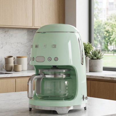 Капельная кофеварка SMEG DCF02PGEU, цвет пастельно-зеленый глянцевый