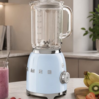 Блендер стационарный SMEG BLF03PBEU, цвет пастельно-голубой глянцевый