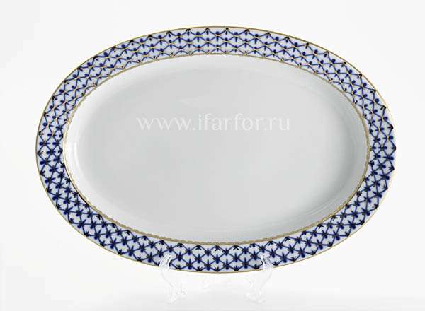 Dish/ platter oval Cobalt net Youth