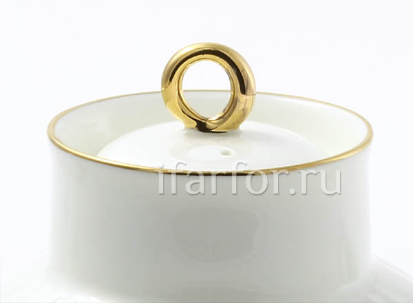 Lid for brewing teapot Gold edging 2 Wave