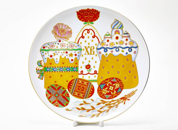 Plate decor. Easter holiday