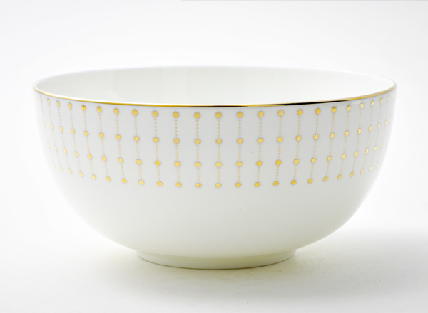 Salad bowl Azur gold Oriental