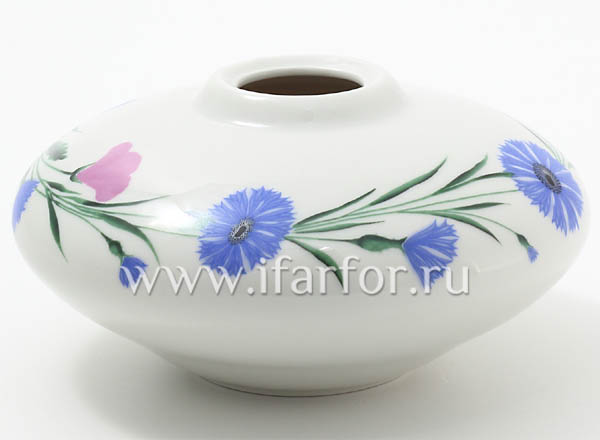 Vase for flowers Flowers and berries. Cornflower Magnolia