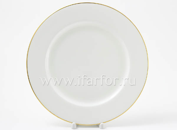 Plate flat Gold ribbon