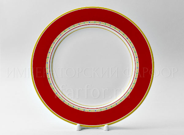 Тарелка мелкая Воскресный (красный)