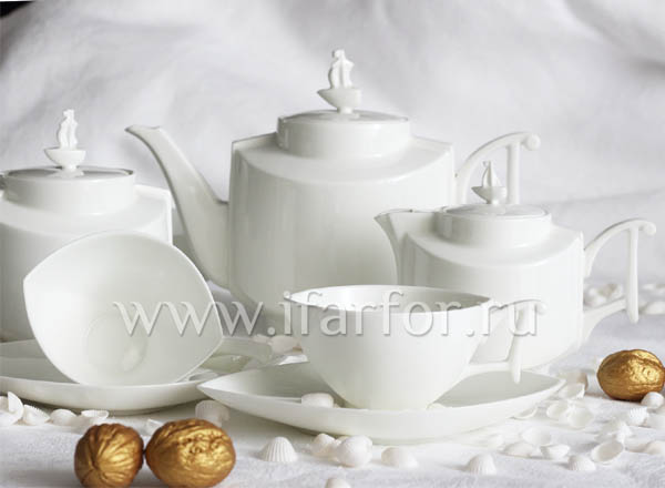 Tea Set White 6/16 Ark