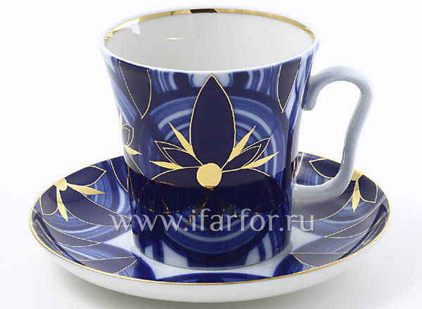 Mug and saucer Helicopter Leningrad