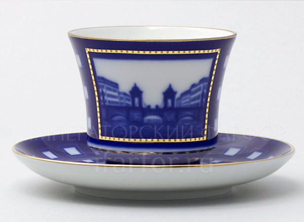 Чашка с блюдцем чайная Старо-Калинкин мост Банкетная