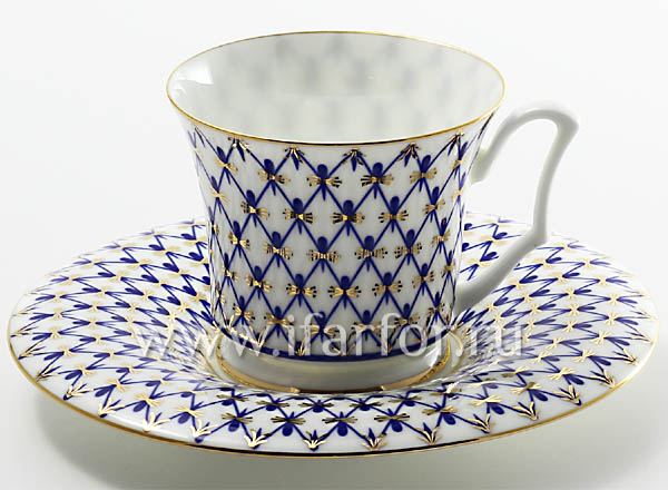 Cup and saucer Cobalt net Julia